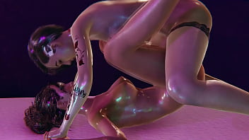Futa - Cyberpunk 2077 Sex Tapes Vol 1 - Judy Alvarez fucks Panam Palmer - 3D Porn