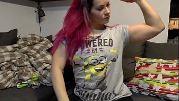 Muscular Girl Flexing Her Big Biceps