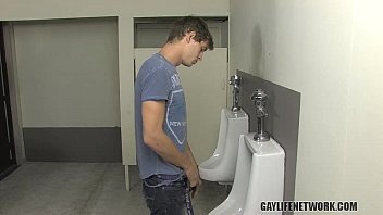 Twink is Caught Looking at Cock in Bathroom