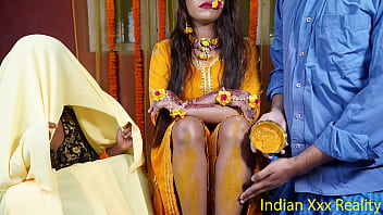 Indian Haldi Rasam Pitaji aur Beti fuck in Hindi