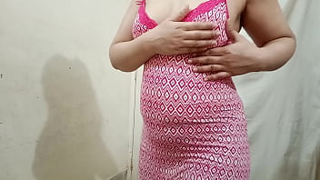 Amber Khan in pink nighty Panty